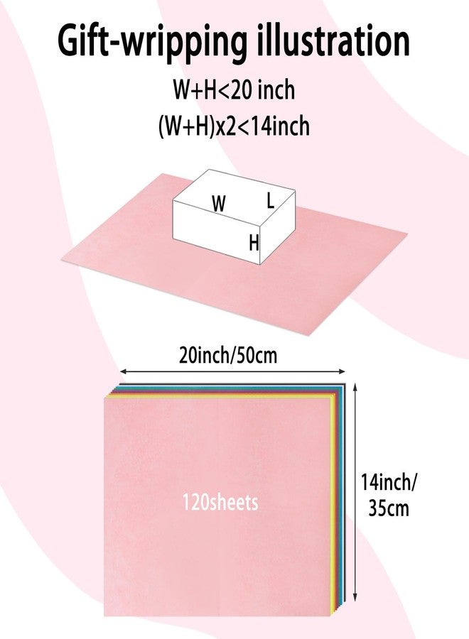 Laidans 120 Sheets 20"X14" Colored Tissue Paper for Gift Bags Wrapping, Art Tissue Paper Bulk for Weddings Birthday Party Crafts Decoration, 10 Colors - Image 2